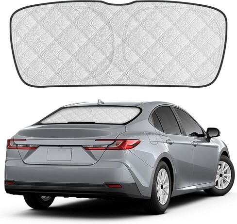 Rear Windshield Sun Shade for Tesla Model Y 2020-2026, Custom Fit Back Window Sunshade with 4 Clips, Blackout Privacy Protector, UV Ray & Heat Blocker for Car Camping, Foldable in Saudi Arabia