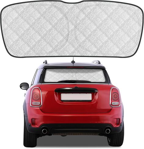 Rear Windshield Sun Shade for Tesla Model Y 2020-2026, Custom Fit Back Window Sunshade with 4 Clips, Blackout Privacy Protector, UV Ray & Heat Blocker for Car Camping, Foldable in Saudi Arabia