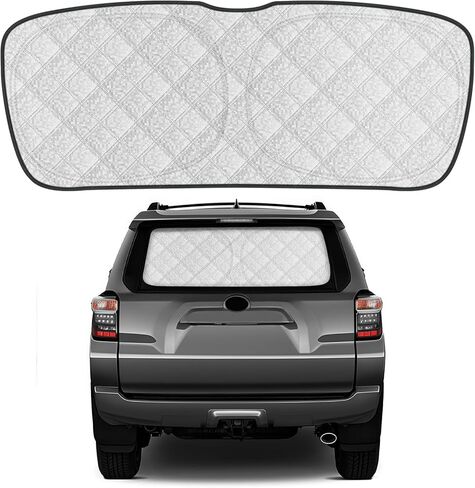 Rear Windshield Sun Shade for Tesla Model Y 2020-2026, Custom Fit Back Window Sunshade with 4 Clips, Blackout Privacy Protector, UV Ray & Heat Blocker for Car Camping, Foldable in Saudi Arabia