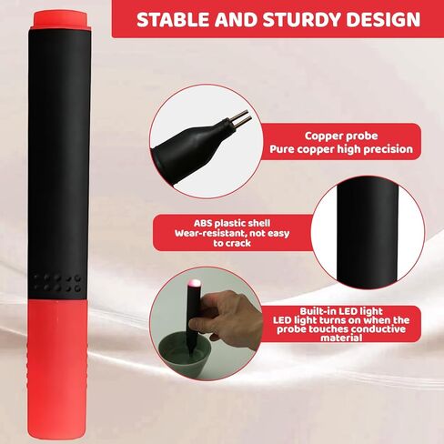 Grounding Tester & Conductive Pen - 1PCS Electrical Continuity Tester for Electricians - Durable Plastic & Copper Construction, Affordable and Reliable Tool for Electrical Testing in Kuwait