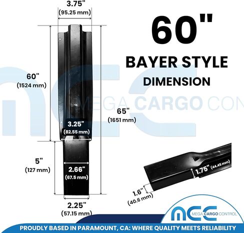 Mega Cargo Control 4 Pack 60" Bayer Hardware Trailer Stakes – Extra Tall Stake Hardware for Stake Body Trucks and Flatbed Trailers in Saudi Arabia