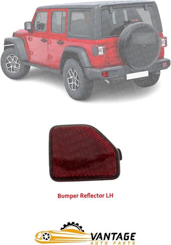 -‎ Rear Bumper Reflector Driver Side Compatible with Jeep Wrangler 2018-2024 | DIRECT REPLACEMENT | 68281937AB | CH1184108 in Kuwait