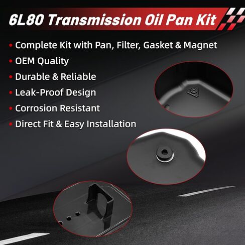 265-582 6L80 6L80E Transmission Oil Pan Kit with Gasket, Drain Plug & Transmission Filter for 2006-2019 Cadillac Escalade Chevy Avalanche Camaro Silverado Suburban, for GMC Sierra Replaces 24222657 in Saudi Arabia