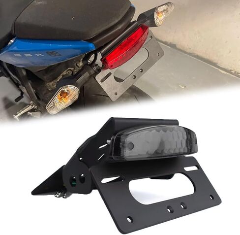 FOR GSX-8R GSX 8 R gsx8r GSX-8S GSX 8 S gsx8s 2023 2024 2025 2026 Motorcycle Fender Eliminator Tail Bobtail License Plate Holder, LED Tail Light License Plate Holder Fender Eliminators (red) in Saudi Arabia