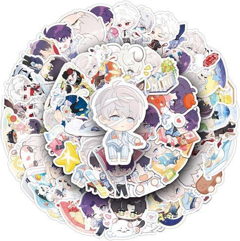 50PCS Love and Deepspace Stickers Cute Chibi Anime Waterproof Vinyl Sticker Pack for Laptop Notebook Phone Case Water Bottle DIY Decoration (50-pcs) in Saudi Arabia