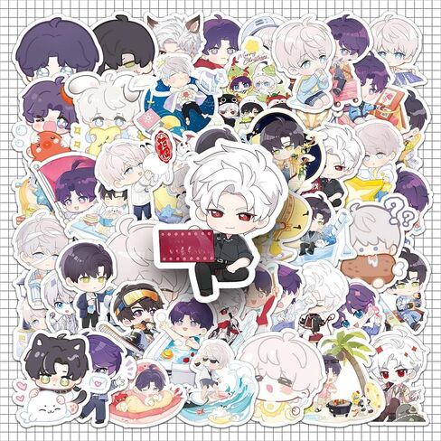 50PCS Love and Deepspace Stickers Cute Chibi Anime Waterproof Vinyl Sticker Pack for Laptop Notebook Phone Case Water Bottle DIY Decoration (50-pcs) in Saudi Arabia
