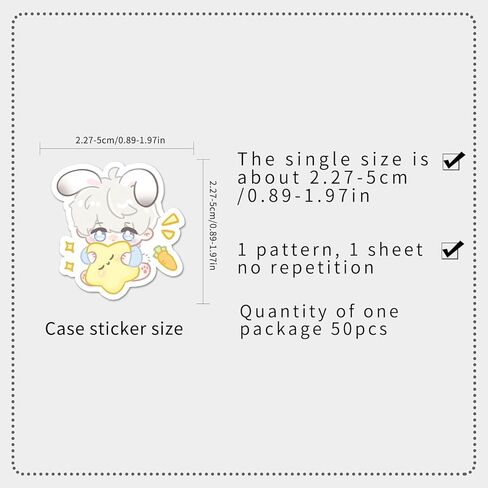 50PCS Love and Deepspace Stickers Cute Chibi Anime Waterproof Vinyl Sticker Pack for Laptop Notebook Phone Case Water Bottle DIY Decoration (50-pcs) in Saudi Arabia