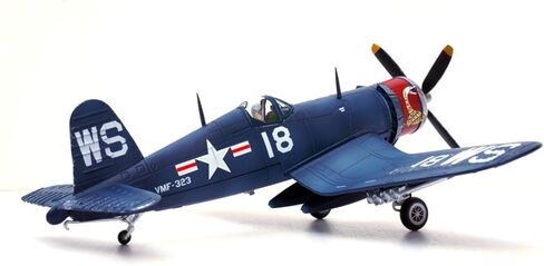 Alloy WWII USMC F4U Corsair Fighter VMF-323 Death Rattlers White 18 Model 1:72 Toy Simulation Science Exhibition Model in Saudi Arabia