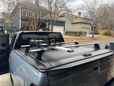 Heavy-Duty Truck Bed Rack Cross Bars,69" Aluminum T-Slot Bars(2PCS),Fits Full&Mid-Size Pickup Trucks,Fits Tonneau Covers with T-Slot Channels Only,400lbs Capacity,4 Load Stoppers,Lockable (Black) in Kuwait