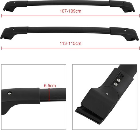 Roof Rack Cross Bars 2013-2018 for Toyota for RAV4 2.5L, Car Top Luggage Holder Capacity 165LBS, Black in Saudi Arabia