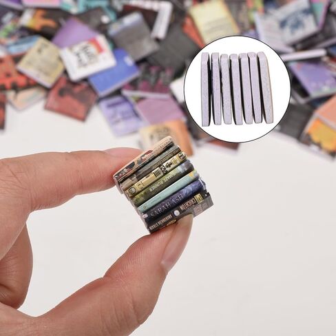 200PCS Book Miniatures Set, Mini Books for Anxiety Bookshelf, Dollhouse Decor, DIY Crafting, Mini House Decor in Kuwait