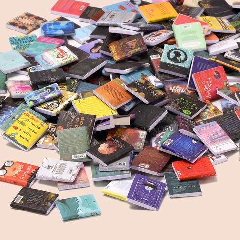 200PCS Book Miniatures Set, Mini Books for Anxiety Bookshelf, Dollhouse Decor, DIY Crafting, Mini House Decor in Kuwait