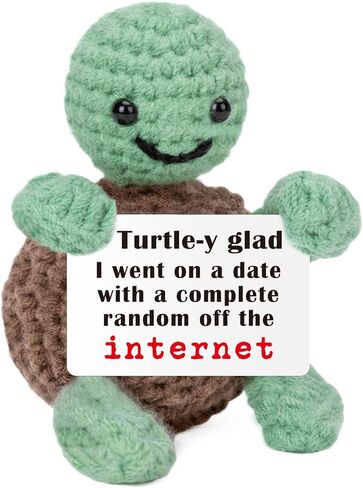 Funny Turtle Birthday Gifts for Women Men, Inspirational Encouragement Gifts for Best Friends Coworkers Sister Employee Appreciation, Handmade Emotional Positive Turtle Crochet Support Cheer Up Gift in Saudi Arabia