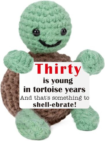 Funny Turtle Birthday Gifts for Women Men, Inspirational Encouragement Gifts for Best Friends Coworkers Sister Employee Appreciation, Handmade Emotional Positive Turtle Crochet Support Cheer Up Gift in Saudi Arabia