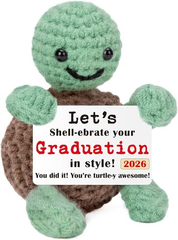 Funny Turtle Birthday Gifts for Women Men, Inspirational Encouragement Gifts for Best Friends Coworkers Sister Employee Appreciation, Handmade Emotional Positive Turtle Crochet Support Cheer Up Gift in Saudi Arabia