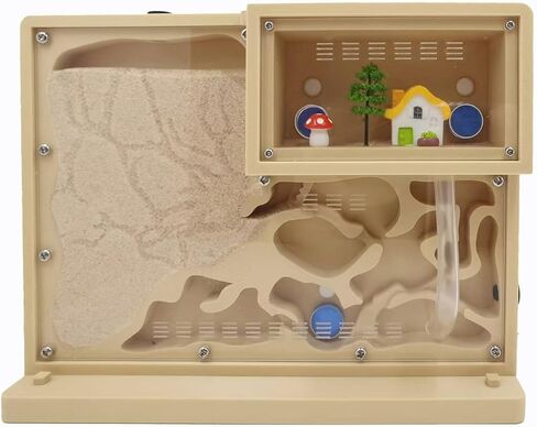 Sand Ant Farm Castle for Kids,Live Ant Habitat Kit with Nutrient Sand - Interactive Ant Colony Observation Terrarium STEM Educational Science Kit for Adults, Students (Yellow) in Saudi Arabia