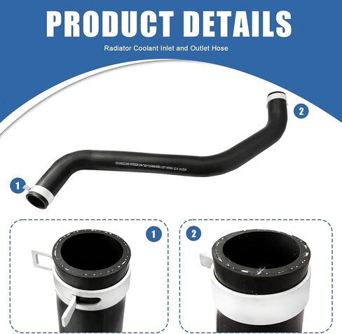 Radiator Coolant Inlet and Outlet Hose 55038022AA 55038022AB Fit for Dodge Durango 3.6 2011-2015 fit for Jeep Grand Cherokee 3.0 Diesel 2016-2019/3.6 2011-2015 in Saudi Arabia