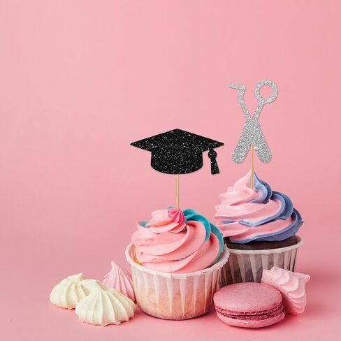 24pcs Dentist Cupcake Toppers, Congrats Dentist Cupcake Toppers, Gold Glitter Medical RDH Themed Cupcake Picks for Graduation, Doctor Graduation Party Supplies in Saudi Arabia