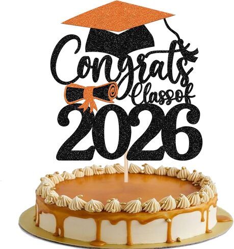 Rsstarxi 1 حزمة فئة من 2026 كعكة توبر قبعة التخرج بريق دبلوم تم تهنئة التخرج كعكة اختيار لعام 2026 موضوع التخرج لوازم تزيين الكيك باللون الوردي in Kuwait