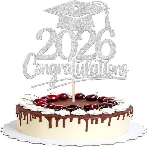 Rsstarxi 1 حزمة فئة من 2026 كعكة توبر قبعة التخرج بريق دبلوم تم تهنئة التخرج كعكة اختيار لعام 2026 موضوع التخرج لوازم تزيين الكيك باللون الوردي in Kuwait