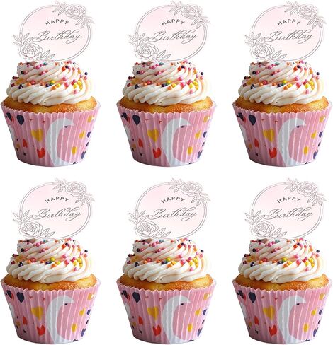 15 PCS Happy Anniversary Cupcake toppers Gold Acrylic Engraved Mirror Cupcake Picks Happy Anniversary Party Decorations for Celebrating Baby Shower Birthday Wedding Party Cake Decorations Supplies in Saudi Arabia
