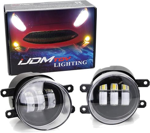عدسة شفافة iJDMTOY 6000K أبيض/2500K أصفر مزدوج اللون 20 وات مجموعة مصابيح ضباب LED عالية الطاقة متوافقة مع Lexus IS GS ES CT LX RX Toyota Camry Tacoma Prius Scion tC، إلخ in Kuwait