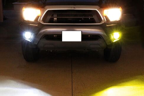 عدسة شفافة iJDMTOY 6000K أبيض/2500K أصفر مزدوج اللون 20 وات مجموعة مصابيح ضباب LED عالية الطاقة متوافقة مع Lexus IS GS ES CT LX RX Toyota Camry Tacoma Prius Scion tC، إلخ in Kuwait