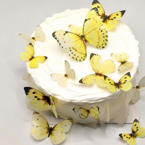Wafer Edible Butterflies for Cake Decorating Butterfly Cake Toppers & Cupcake Decorations 19x in Kuwait