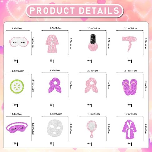 Spa Party Decorations Cupcake Toppers: Spa Birthday Party Decorations Slumber Party Decorations Spa Birthday Party Supplies for Girls Ladies Night in Kuwait