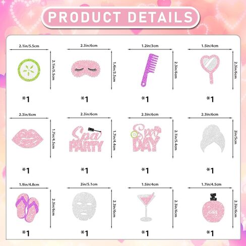 Spa Party Decorations Cupcake Toppers: Spa Birthday Party Decorations Slumber Party Decorations Spa Birthday Party Supplies for Girls Ladies Night in Kuwait