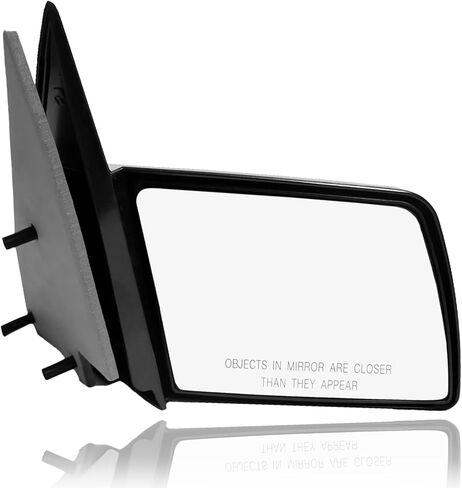 PM Auto Right Passenger Side Manual Non-Folding View Mirror Chrome/Convex+Warning Black Smooth For 1988-1999 Chevrolet C1500 in Kuwait
