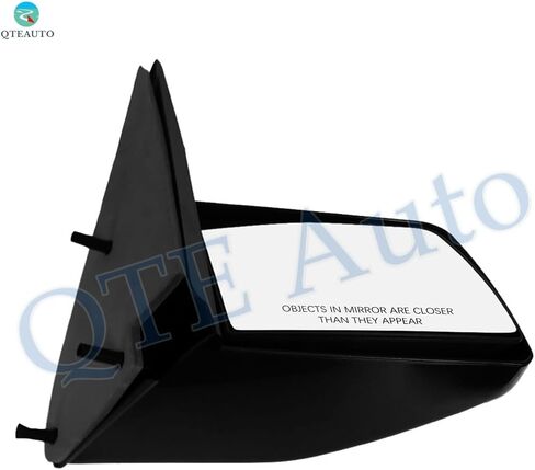 PM Auto Right Passenger Side Manual Non-Folding View Mirror Chrome/Convex+Warning Black Smooth For 1988-1999 Chevrolet C1500 in Kuwait
