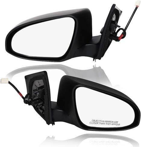 PM Auto Driver & Passenger Side Mirrors, Left-Right Power Non-Heated Paintable Manual Folding View Mirror Replacement For 2014-2019 Toyota Corolla, Door Mirror Pair of 2 in Kuwait