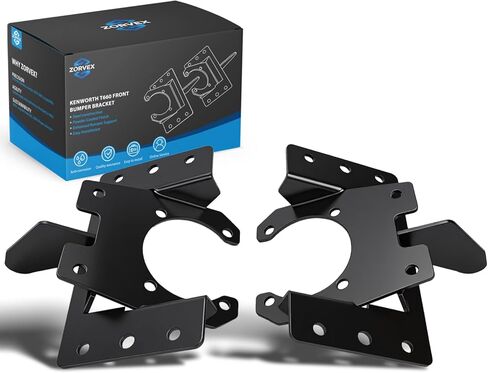 Front Bumper Bracket Compatible with Kenworth T660 Models Truck Bumper Mounting Brackets Steel Black in Saudi Arabia