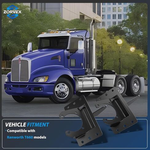 Front Bumper Bracket Compatible with Kenworth T660 Models Truck Bumper Mounting Brackets Steel Black in Saudi Arabia