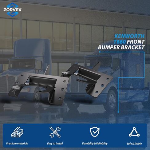 Front Bumper Bracket Compatible with Kenworth T660 Models Truck Bumper Mounting Brackets Steel Black in Saudi Arabia