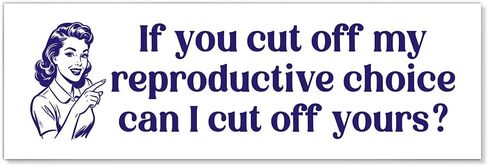 If You Cut Off My Choice Funny Car Bumper Magnet, Retro Feminism Magnets for Bumper Fridge Locker, Women Rights Pro Choice Sticker or Magnet, Protest Car Accessories for Feminist Bestie Friend in Kuwait