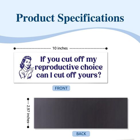 If You Cut Off My Choice Funny Car Bumper Magnet, Retro Feminism Magnets for Bumper Fridge Locker, Women Rights Pro Choice Sticker or Magnet, Protest Car Accessories for Feminist Bestie Friend in Kuwait