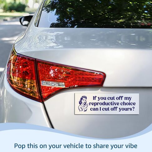 If You Cut Off My Choice Funny Car Bumper Magnet, Retro Feminism Magnets for Bumper Fridge Locker, Women Rights Pro Choice Sticker or Magnet, Protest Car Accessories for Feminist Bestie Friend in Kuwait