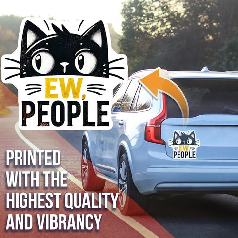 مغناطيس قطة مضحك للثلاجة - رسوم متحركة للقطط Ew People - مغناطيس سيارة لطيف وديكور مطبخ غريب - ملحق ثلاجة فكاهي - هدية تخزين - AAMT1654 in Kuwait