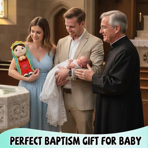 Lady of Guadalupe Doll Plush - Virgin Mary Stuffed Doll Catholic Baby Gifts Religious Toys Baptism Christian Sunday School Religious Gift for Baby Kids Adults Prayer 13 Inch in Saudi Arabia