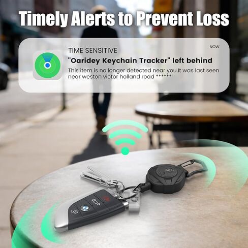 Oaridey Key Tracker, Works with Apple Find My, Retractable Keychain with GPS Tracker, Heavy Duty Badge Reel Carabiner for Luggage, Bags, Anti-Lost Key Finder with 2-Year Battery Life, High-Precision in Saudi Arabia