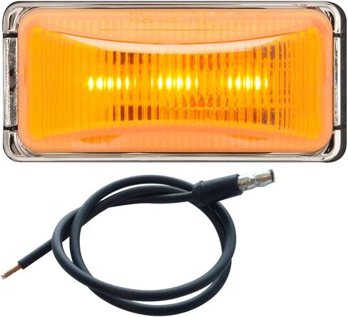 Optronics - MCL91AB - ضوء LED مارك LIGHT MINI CHROME AMBER - (عبوة من 1) in Kuwait