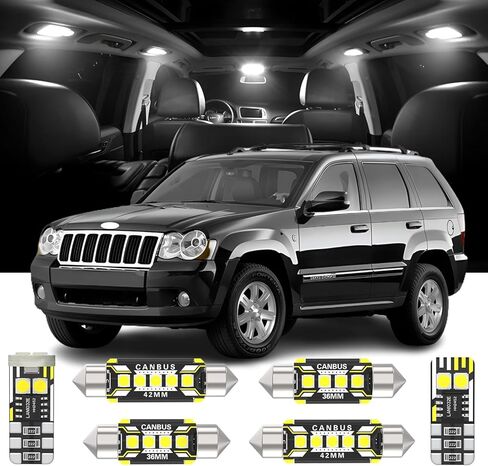 14 Pieces Interior LED Lights Replacement for Jeep Grand Cherokee WJ WK 1999-2010 White LED Interior Bulb with Install Tool in Saudi Arabia