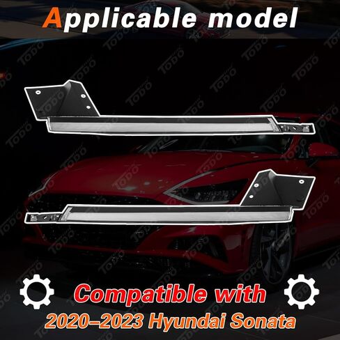 TODO LED Daytime Running Light Assembly Compatible with 2020-2023 Hyundai Sonata DRL Lamps Driver and Passenger Side 1 Pair Replaces 92270-L1000 92280-L1000 HY2562120 in Kuwait