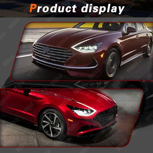 TODO LED Daytime Running Light Assembly Compatible with 2020-2023 Hyundai Sonata DRL Lamps Driver and Passenger Side 1 Pair Replaces 92270-L1000 92280-L1000 HY2562120 in Kuwait