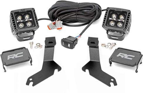 Rough Country 2" LED Ditch Light Kit for 99-06 Chevy 1500 | Amber DRL - 82281 in Kuwait