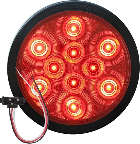 مجموعة إضاءة LED مستديرة محكمة الغلق مقاس 4 بوصات من Optronics STL43RK، باللون الأحمر in Kuwait