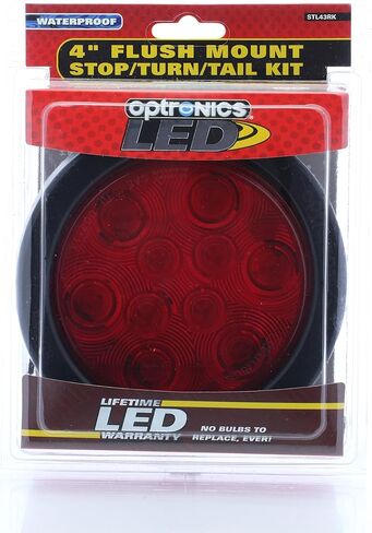 مجموعة إضاءة LED مستديرة محكمة الغلق مقاس 4 بوصات من Optronics STL43RK، باللون الأحمر in Kuwait