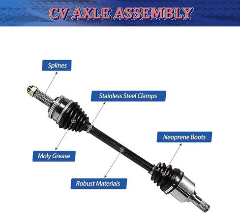 مجموعة عمود المحور الأمامي Maxfavor مناسبة لسيارة Toyota Camry 1997 1996 1995 1994 1993 1992، L4 2.2L، CE SE LE XLE DLX DX، نماذج القاعدة، عمود المحور المشترك CV جانب سائق الركاب الأمامي in Kuwait